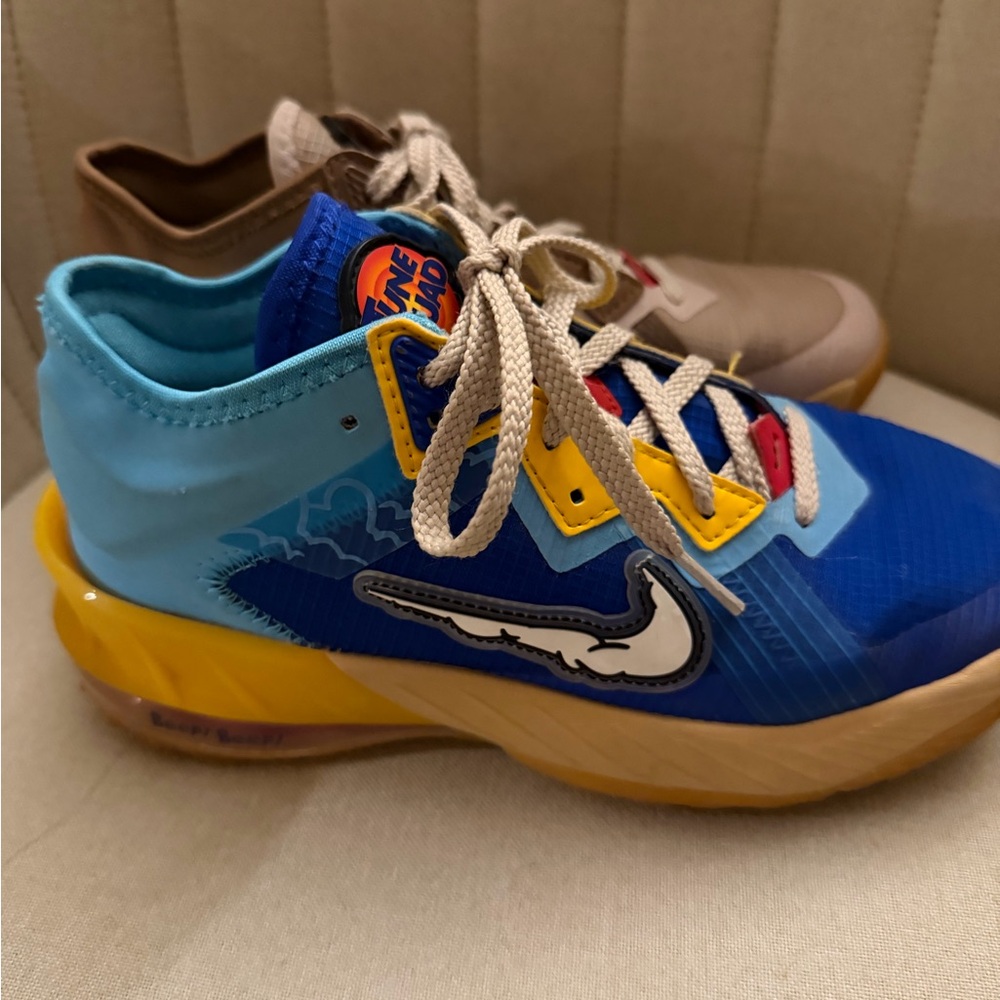 Nike Road Runner Kids Vibrant Blue and Yellow basketball shoes